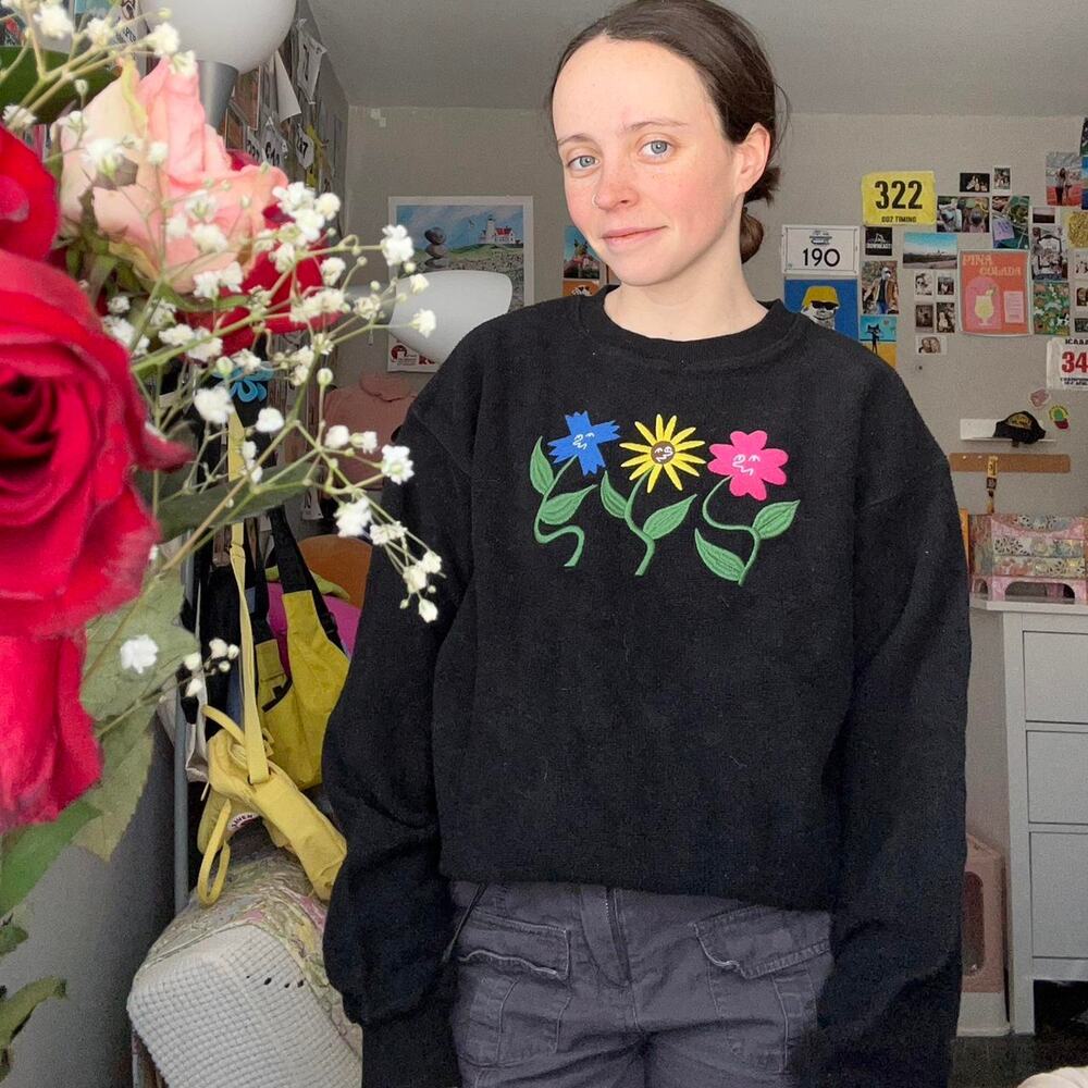 Fuzzy flower parks project crewneck
